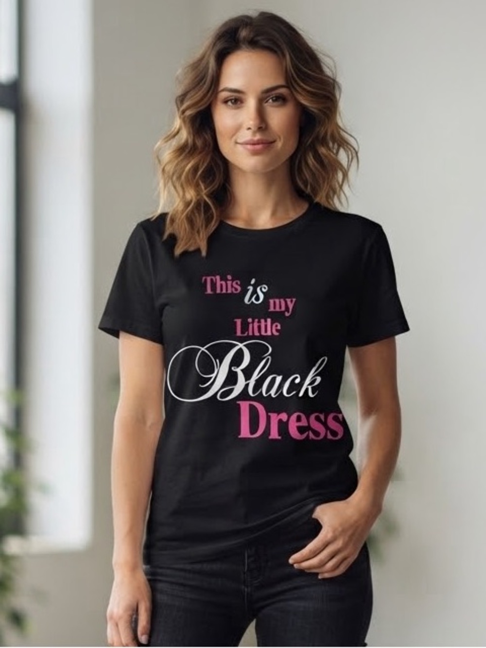 This is my Little Black Dress Graphic Tee M 19” p2p Black